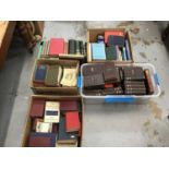 Five boxes of assorted books, 19th and later to include some decorative bindings, various subjects