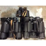 Three pairs binoculars including Carl Zeiss, Prinzlux and Oculus Hoya