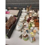 Selection of collectable China including Royal Worcester figures, Royal Doulton figures, Wade Whimsi