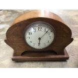 Edwardian art nouveau mahogany mantel clock