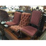 Three Victorian occasional chairs