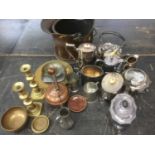 Silver plate, and brass and copper ware