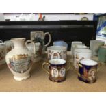 MacIntyre & Co George V Royal Comorative jug together with a group of other Royal Commorative cerami