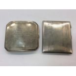 Two silver cigarette cases