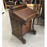 Victorian walnut Davenport