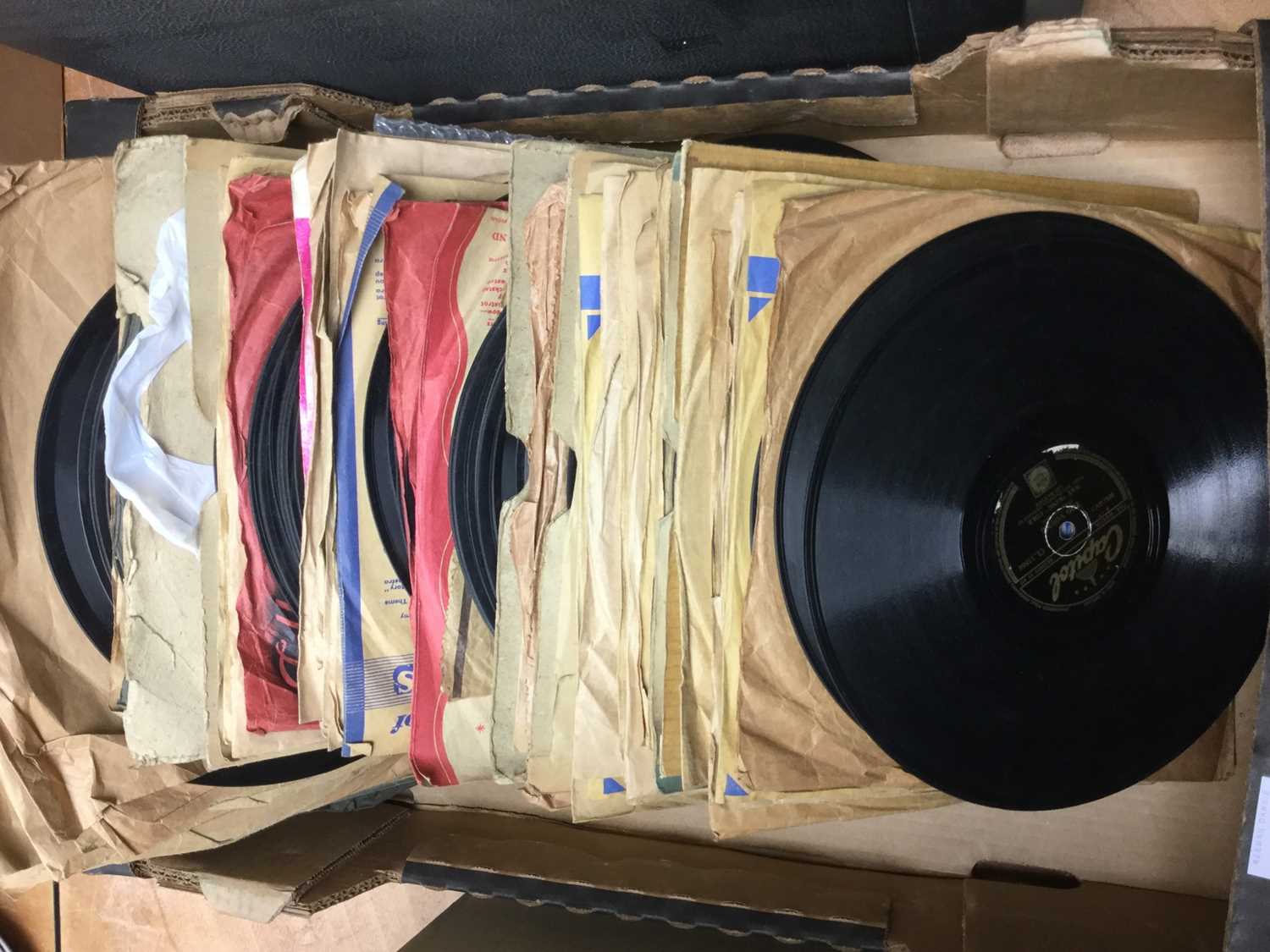 Three boxes of LP and Gramaphone records