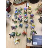 Butterflies of the World porcelain sculpture collection models