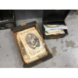 One box of Royal related ephemera together with a tin of photographs and ephemera