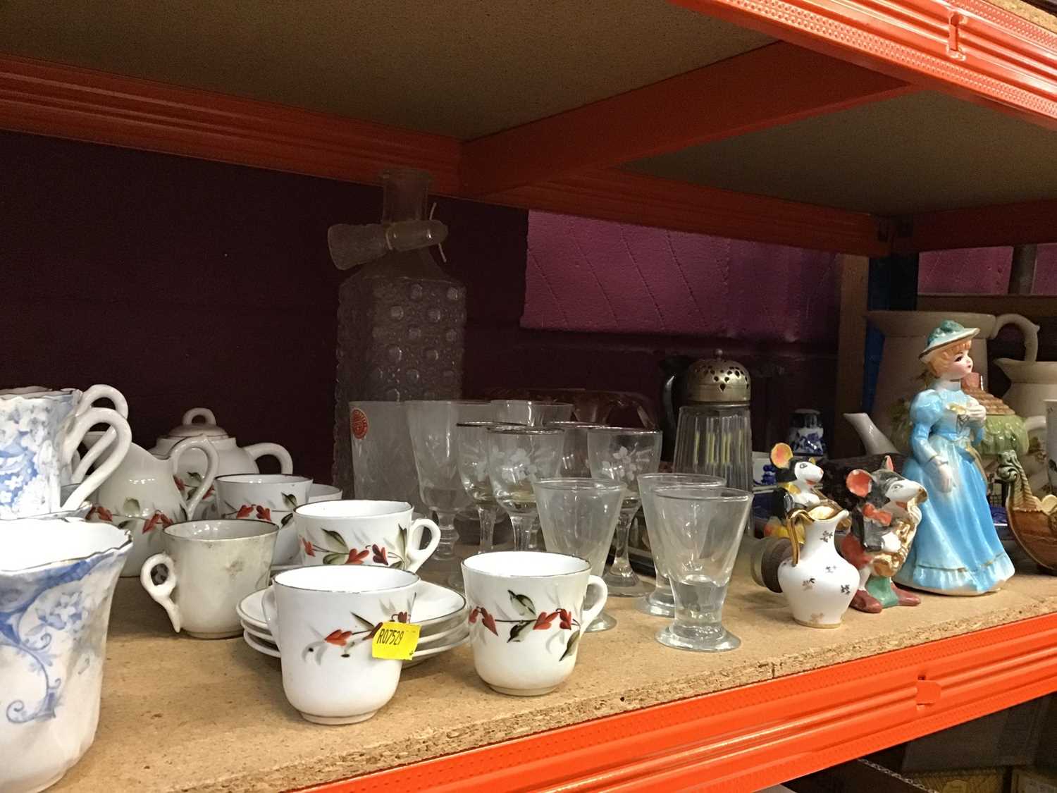 Selection of glassware and china