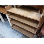 Pine open bookcase