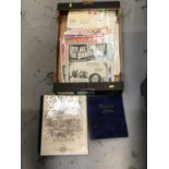 Box railway handbills, sheet music, postcard album and ephemera