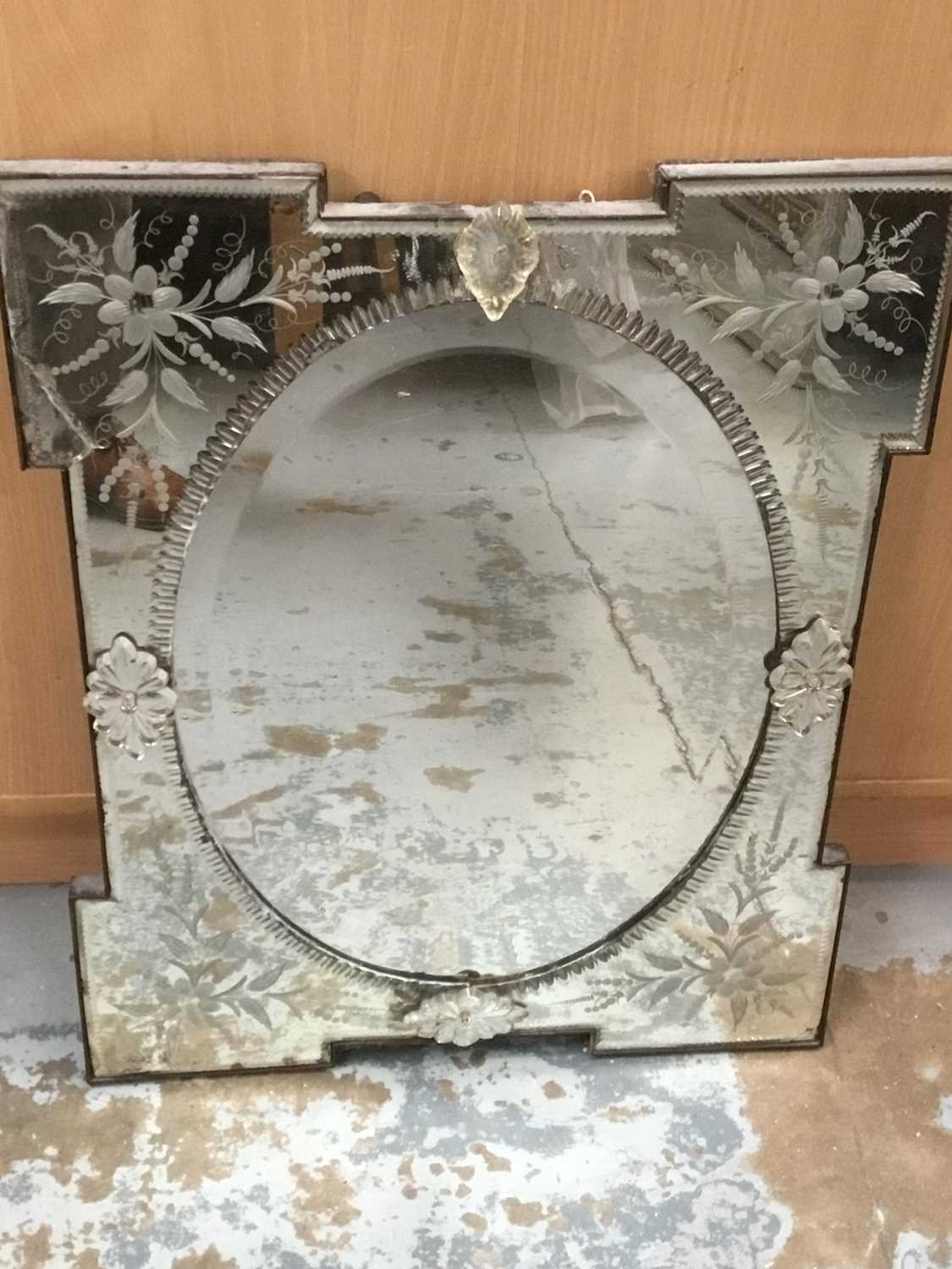 Venetian glass mirror