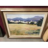 Large Spanish Oil on Canvas study of a landscape view, by a known Catalan artist
