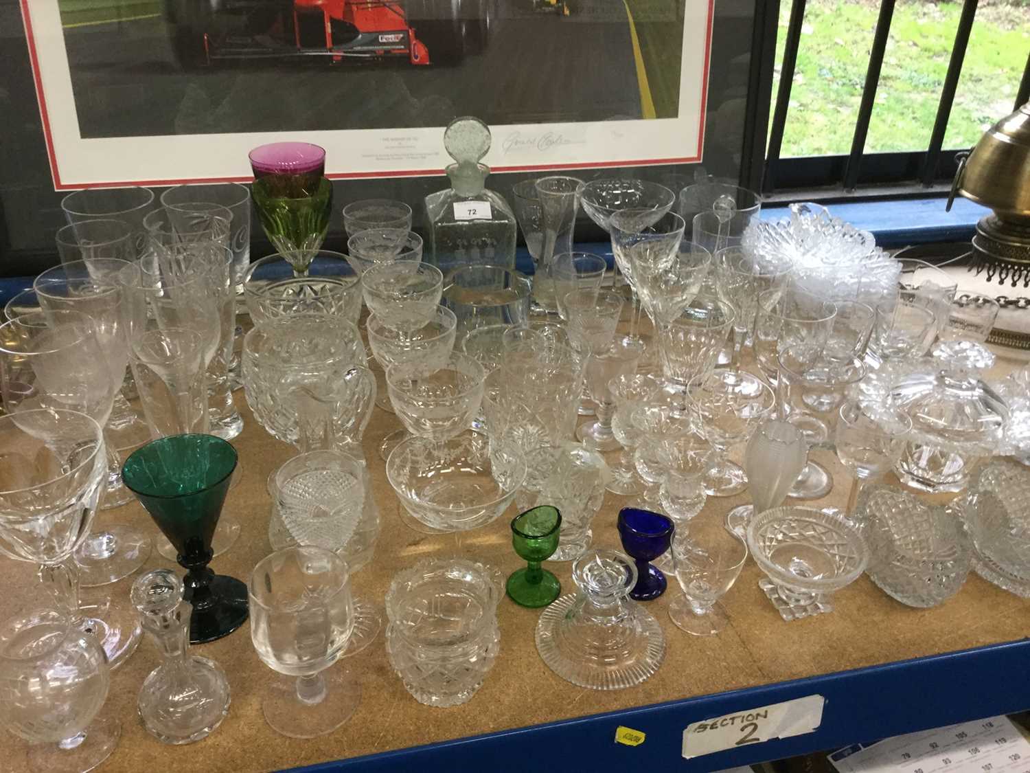 Large group of Georgian and later cut glassware