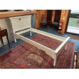 Contemporary White painted single bed, purchased from Hatfields, Colchester