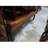 Mahogany rectangular coffee table with gallery top