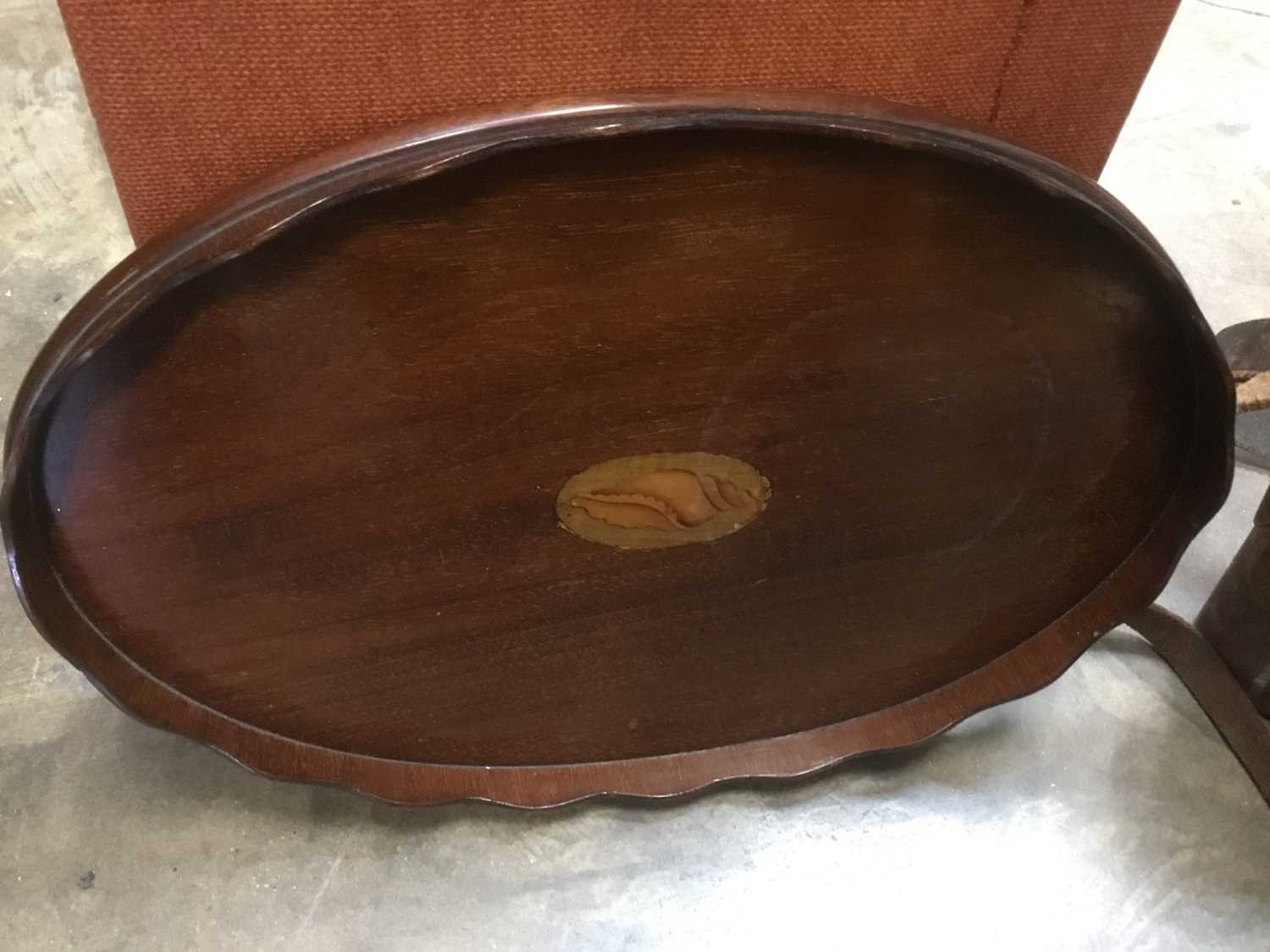 Small mahogany oval tray - Image 2 of 3