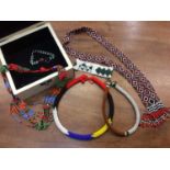 Eastern beadwork necklaces and bracelets