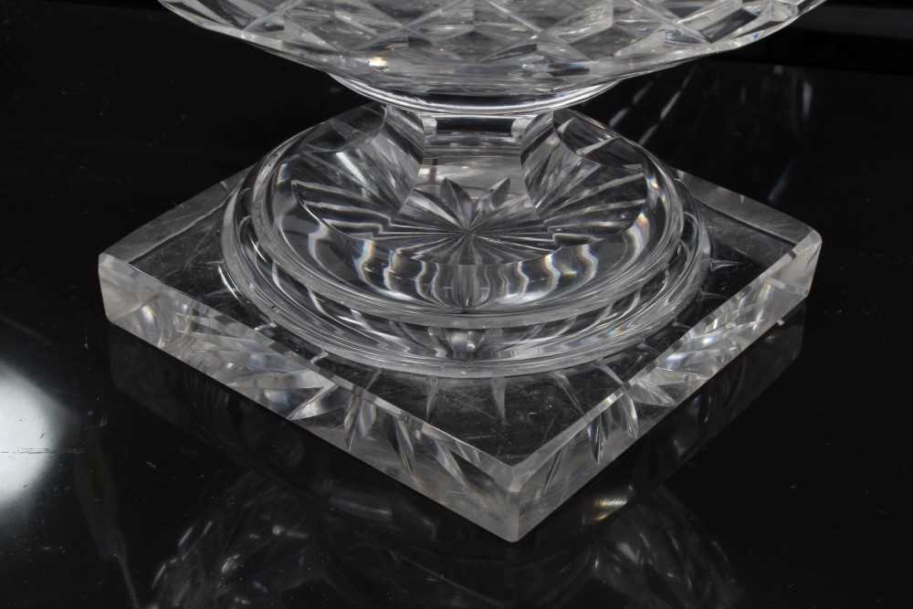 19th century cut glass pedestal bowl - Image 3 of 3