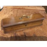 Early 20th century walnut pen box