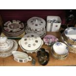 Group of collectors plates, Royal Albert dinnerware and other ceramics together with sundries to inc