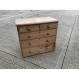 Victorian pine chest of drawers