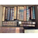 One box of leather bound antiquarian books