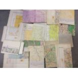 Collection of vintage maps, aeronautical and others.