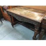 19th century carved wood sidetable