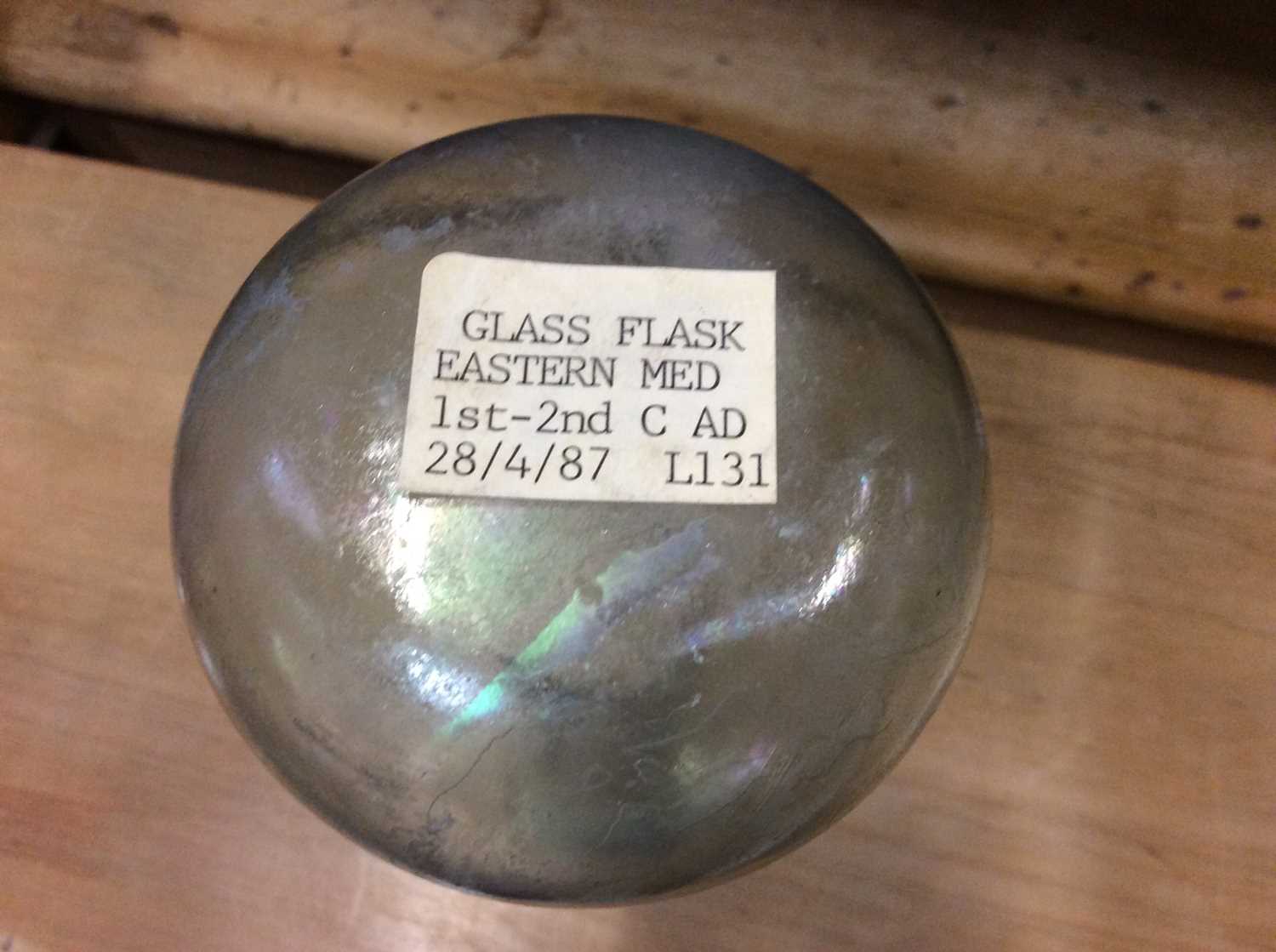 Ancient glass bottle vase - Image 3 of 3