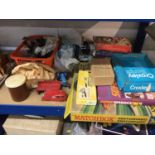 Various toys, including air fix, toy soldiers, Matchbox motorway, Corgi and Dinky models, etc