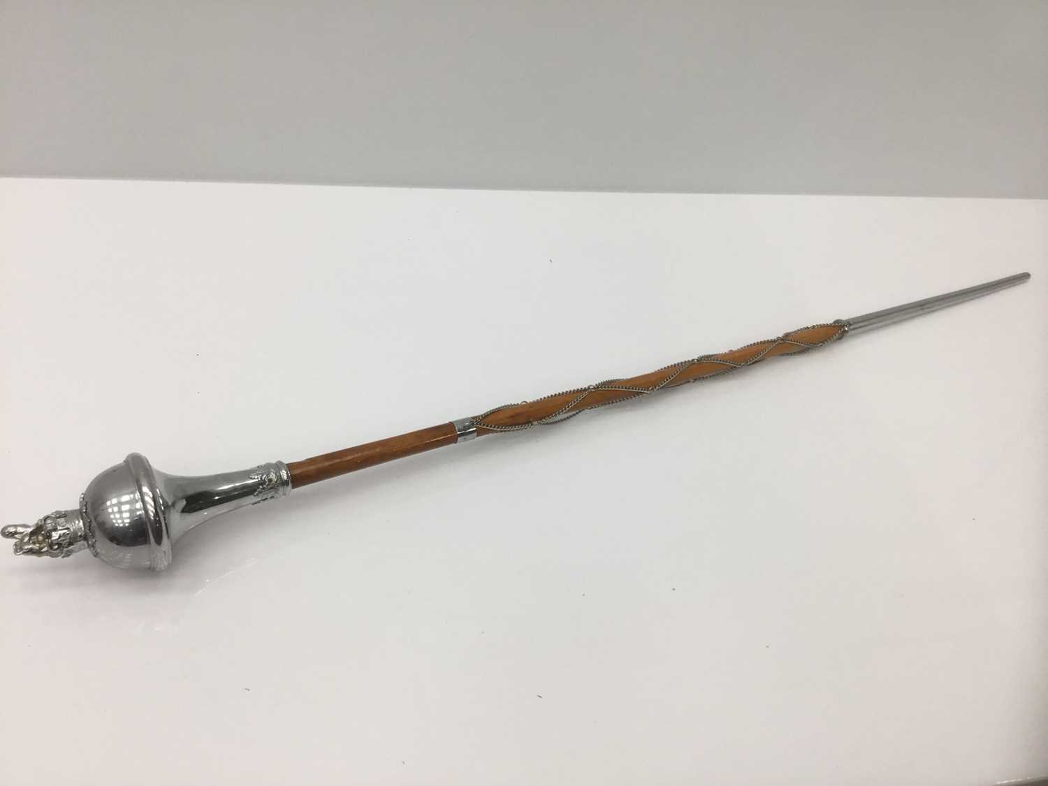 Marching bandmaster's staff, approximately 137cm long