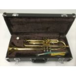 Yamaha trumpet, cased