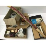 Miscellaneous music items, strings, miniature instruments and sundries