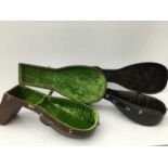Two good quality lute cases with lined interior