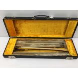 Collection of violin and cello bows, various makes, appear to be inunused condition, within fabric l