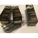 Three Bach 351 trumpet mouthpieces - 1E, 7C, 1 1/2C, all boxed, new