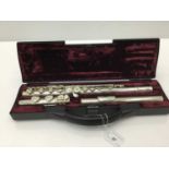 Elkhart silvered flute 30SH, cased, as new condition