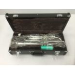 Yamaha silvered trumpet, cased