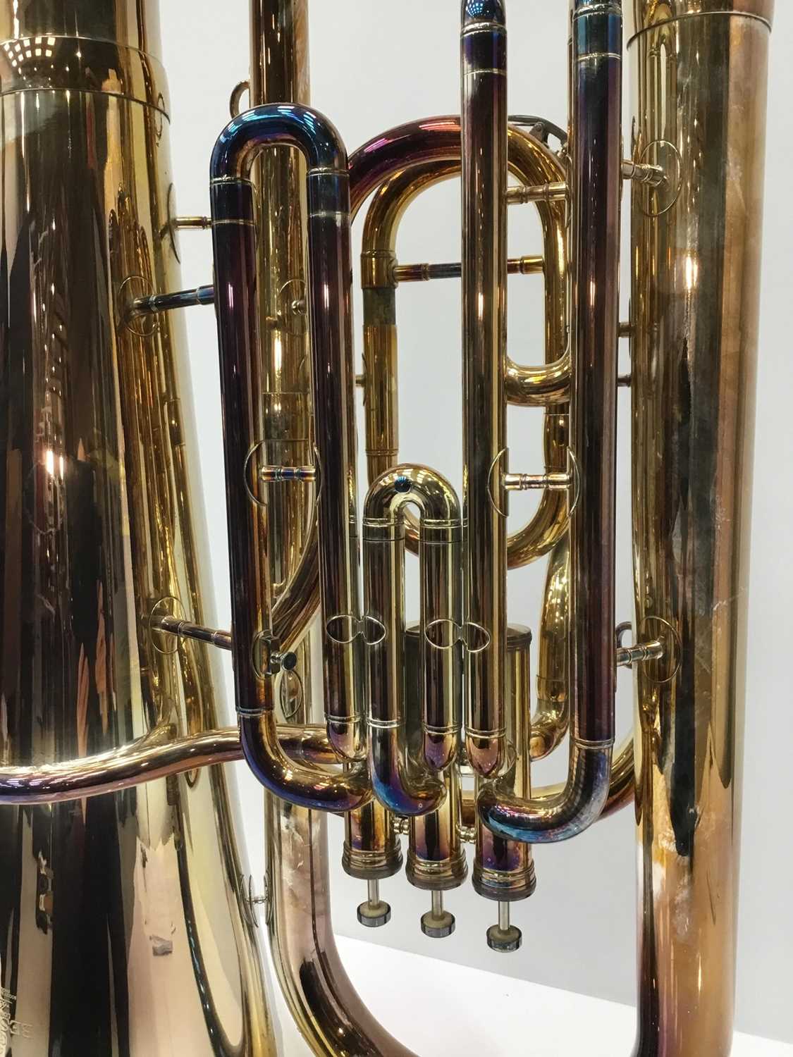 Besson 600 silvered Bb tuba, serial no. 685-711216, 97cm tall - Image 4 of 5