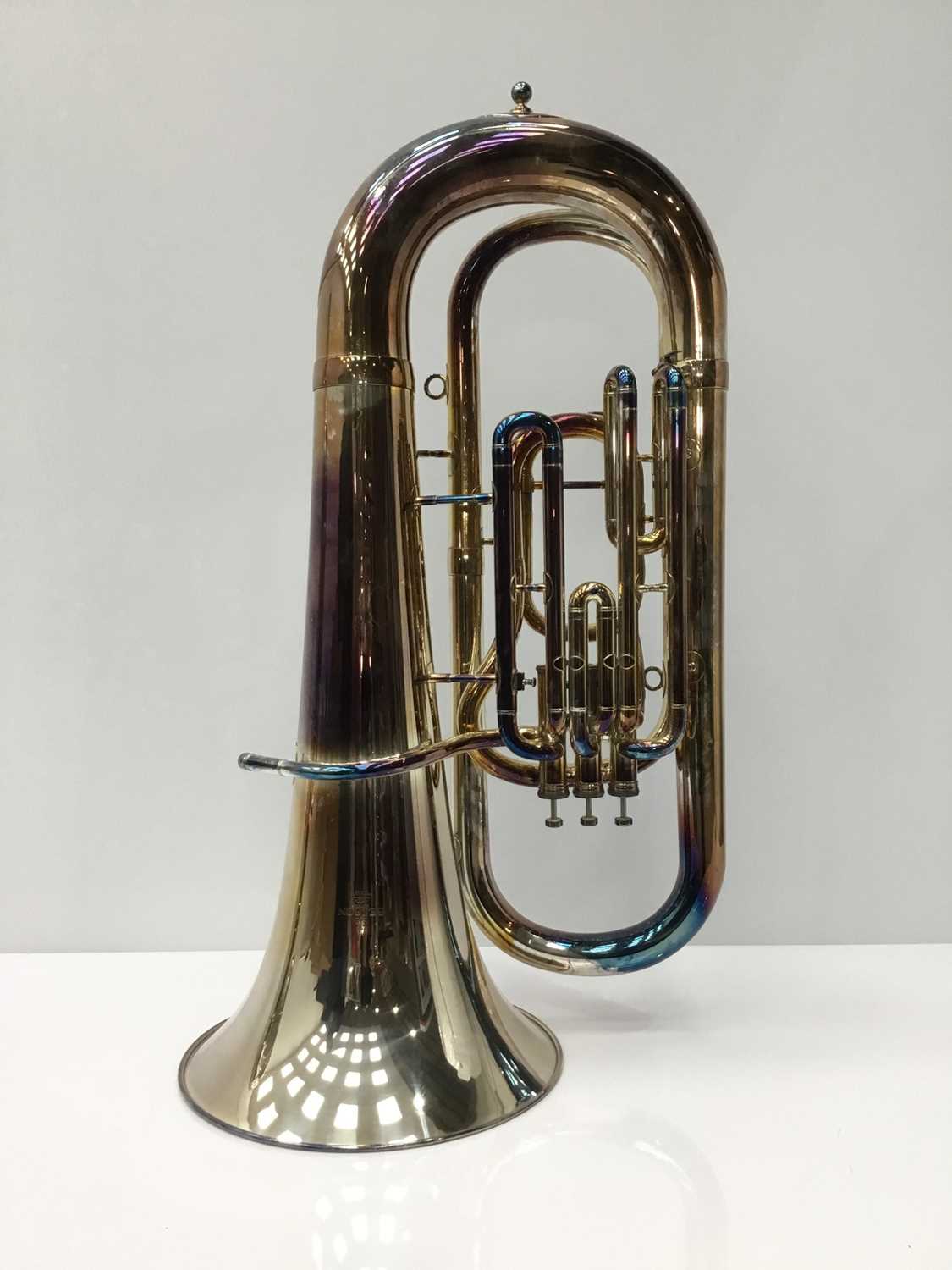 Besson 600 silvered Bb tuba, serial no. 685-711216, 97cm tall