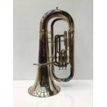 Besson 600 silvered Bb tuba, serial no. 685-711216, 97cm tall