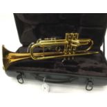 Conn coppered finish trumpet, 1000b model, serial number 416520323, cased, as new condition