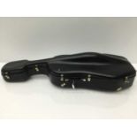 Cello case with black finish, internal measurement approximately 136cm