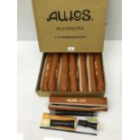 Eight Auros alto recorders, model 209A, all cased and as new