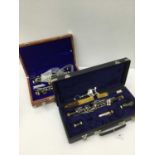 B & H 400 clarinet, cased, as new condition, together with Lark clarinet, cased. (2)