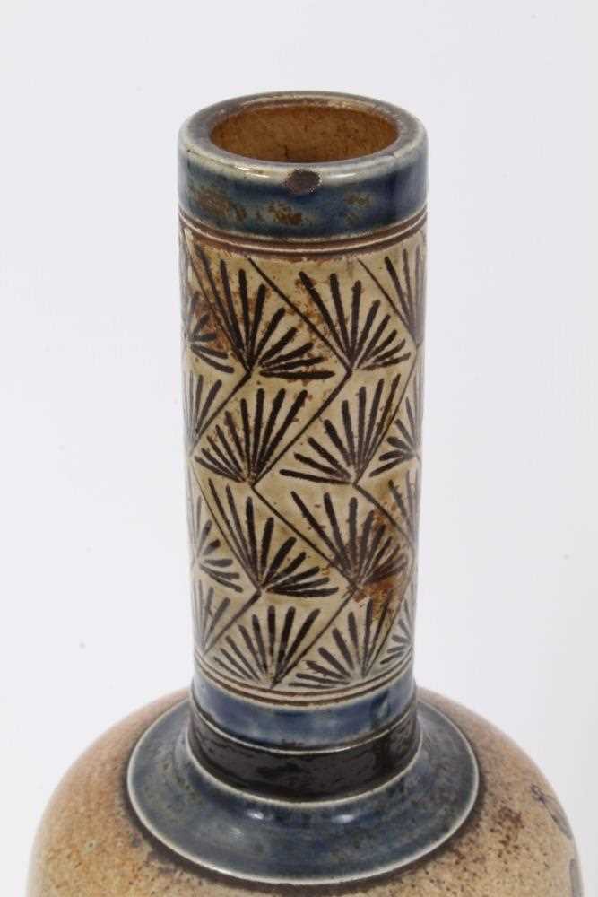 Pair Martin Brothers vases with bird decoration - Image 4 of 17