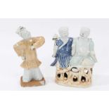 Chinese Qianlong period porcelain group of the laughing twins