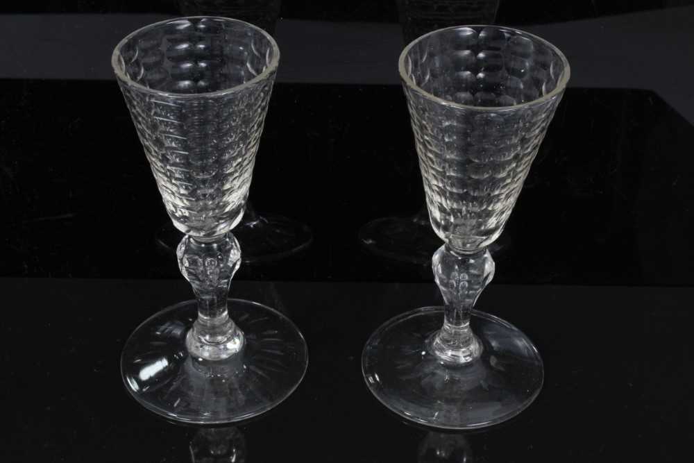 Pair of 18th century Continental faceted glasses