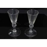 Pair of 18th century Continental faceted glasses